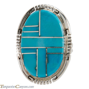 Navajo Native American Sleeping Beauty Turquoise Ring Size 4 3/4 SKU228064