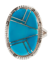 Load image into Gallery viewer, Navajo Native American Sleeping Beauty Turquoise Ring Size 8 3/4 SKU228066