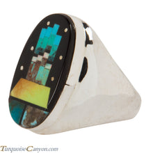 Load image into Gallery viewer, Navajo Native American Turquoise Butte Inlay Ring Size 10 1/4 SKU228116