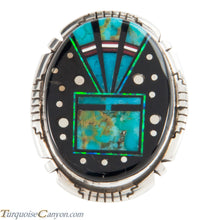 Load image into Gallery viewer, Navajo Native American Turquoise Yei Ring Size 4 1/2 by Skeets SKU228138