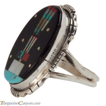 Load image into Gallery viewer, Navajo Native American Turquoise Yei Ring Size 4 3/4 by Skeets SKU228139