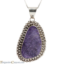 Load image into Gallery viewer, Navajo Native American Charoite Pendant Necklace by Betta Lee SKU228284