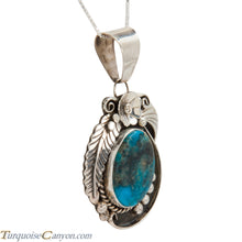 Load image into Gallery viewer, Navajo Native American Kingman Turquoise Pendant Necklace by Lee SKU228304