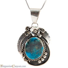 Load image into Gallery viewer, Navajo Native American Kingman Turquoise Pendant Necklace by Lee SKU228304