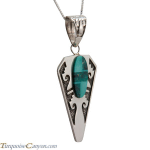 Navajo Native American Turquoise Pendant Necklace by Robert Kelly SKU228339