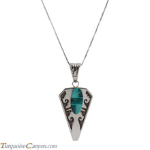 Load image into Gallery viewer, Navajo Native American Turquoise Pendant Necklace by Robert Kelly SKU228339