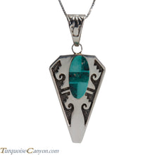 Load image into Gallery viewer, Navajo Native American Turquoise Pendant Necklace by Robert Kelly SKU228339