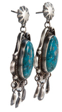 Load image into Gallery viewer, Navajo Native American Kingman Turquoise Earrings by Betta Lee  SKU228415
