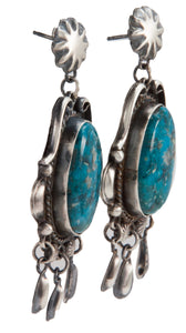 Navajo Native American Kingman Turquoise Earrings by Betta Lee  SKU228415