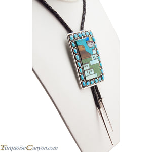 Navajo Native American Turquoise Bolo Tie by Etcitty and James SKU228426