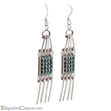 Load image into Gallery viewer, Zuni Native American Petit Point Turquoise Earrings by Amesoli SKU228490
