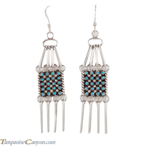 Zuni Native American Petit Point Turquoise Earrings by Amesoli SKU228490