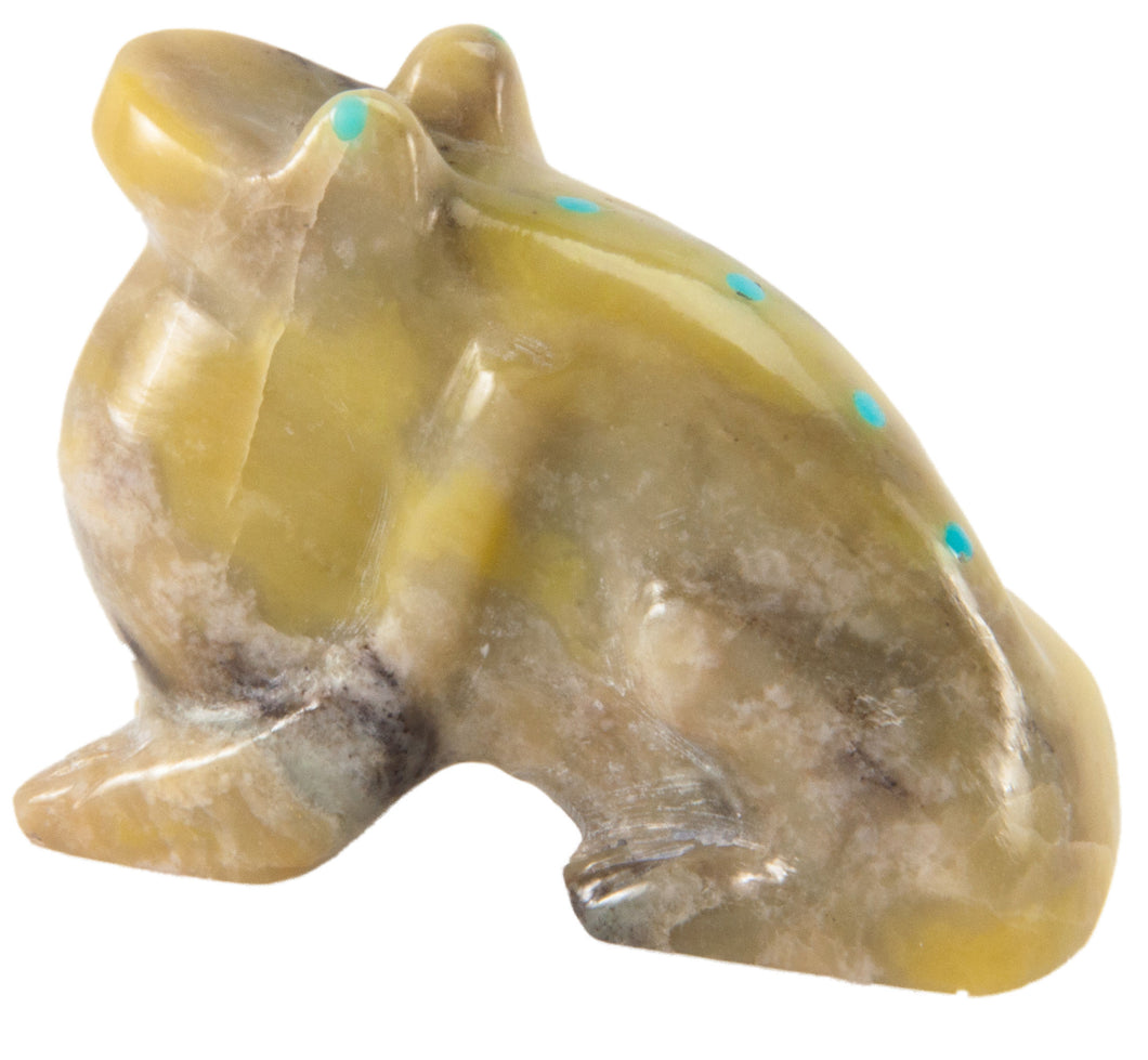 Zuni Native American Alabaster Frog Fetish by Dilbert Seciwa SKU228537