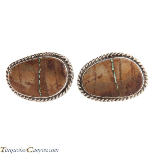 Navajo Native American Royston Boulder Turquoise Cuff Links by Lee SKU228881