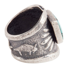 Load image into Gallery viewer, Navajo Native American Cloud Mountain Turquoise Ring Size 8 1/2 SKU228940