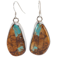 Load image into Gallery viewer, Navajo Native American Pilot Mountain Turquoise Earrings by Lee SKU228994