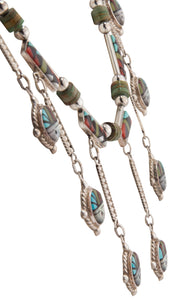 Zuni Native American Turquoise Sunface Necklace by Sheryl Edaakie SKU228998