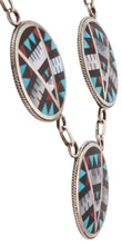 Load image into Gallery viewer, Zuni Native American Turquoise Inlay Necklace by Othole SKU229008