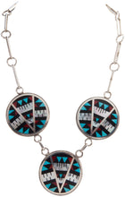 Load image into Gallery viewer, Zuni Native American Turquoise Inlay Necklace by Othole SKU229008