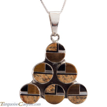 Load image into Gallery viewer, Navajo Native American Tiger Eye and Shell Pendant Necklace SKU229039