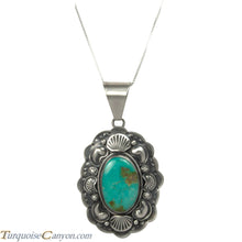 Load image into Gallery viewer, Navajo Native American Royston Mine Pendant Necklace by Ray Bennett SKU229118