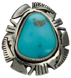 Navajo Native American Sleeping Beauty Turquoise Ring Size 7 3/4 SKU229201