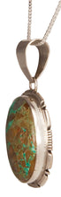 Load image into Gallery viewer, Navajo Native American Cerrillos Turquoise Pendant Necklace SKU229349