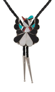 Zuni Native American Thunderbird Bolo Tie by Rose Tekela SKU229359