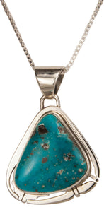 Navajo Native American Mine Sunnyside Turquoise Pendant Necklace SKU229390