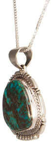 Navajo Native American Mine Sunnyside Turquoise Pendant Necklace SKU229396
