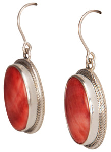 Navajo Native American Orange Spiny Oyster Shell Earrings by Piaso SKU229409