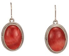 Load image into Gallery viewer, Navajo Native American Orange Spiny Oyster Shell Earrings by Piaso SKU229409