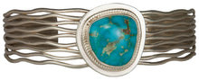 Load image into Gallery viewer, Navajo Native American Kingman Turquoise Bracelet by Murphy Platero SKU229440
