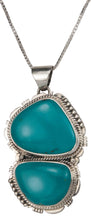 Load image into Gallery viewer, Navajo Native American Kings Manassa Turquoise Pendant Necklace SKU229508
