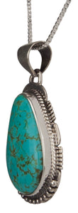 Navajo Native American Kings Manassa Turquoise Pendant Necklace SKU229512