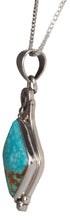 Load image into Gallery viewer, Navajo Native American Mine Number Eight Turquoise Pendant Necklace SKU229521