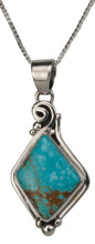 Load image into Gallery viewer, Navajo Native American Mine Number Eight Turquoise Pendant Necklace SKU229521