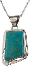 Load image into Gallery viewer, Navajo Native American Mine Number Eight Turquoise Pendant Necklace SKU229533