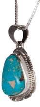 Load image into Gallery viewer, Navajo Native American Royston Turquoise Pendant Necklace by Jake SKU229542