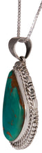 Load image into Gallery viewer, Navajo Native American Royston Turquoise Pendant Necklace by Charley SKU229544