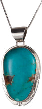 Load image into Gallery viewer, Navajo Native American Royston Turquoise Pendant Necklace by Sanchez SKU229545