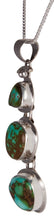 Load image into Gallery viewer, Navajo Native American Royston Turquoise Pendant Necklace by Piaso SKU229546