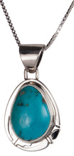 Load image into Gallery viewer, Navajo Native American Castle Dome Turquoise Pendant Necklace SKU229558