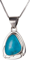 Load image into Gallery viewer, Navajo Native American Castle Dome Turquoise Pendant Necklace SKU229559