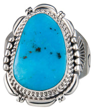 Load image into Gallery viewer, Navajo Native American Candelaria Turquoise Ring Size 10 by Ration SKU229560