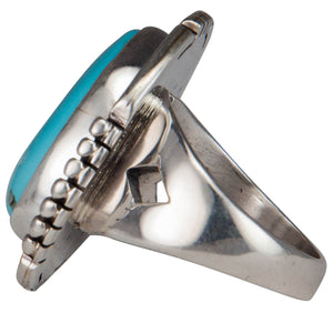 Navajo Native American Castle Dome Turquoise Ring Size 7 1/4 SKU229586