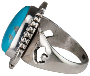 Navajo Native American Castle Dome Turquoise Ring Size 9 1/2 by Jake SKU229590