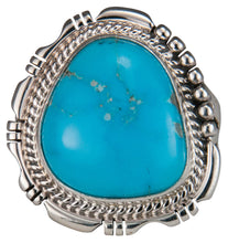 Load image into Gallery viewer, Navajo Native American Castle Dome Turquoise Ring Size 9 1/2 by Jake SKU229590