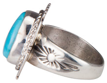 Load image into Gallery viewer, Navajo Native American Castle Dome Turquoise Ring Size 7 by Ration SKU229597