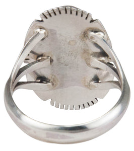 Navajo Native American Spiny Oyster Shell Ring Size 9 by Yazzie SKU229614